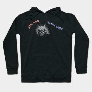 Stay Wild Moon Child - Werewolf on Black Hoodie